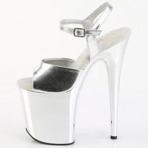 Chrome Platform High Heel Shoes
